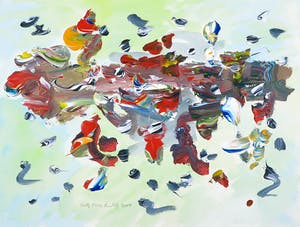 Freddy Flores Knistoff - Aquarel en acryl op papier, Zonder titel kopen? Bied vanaf 100!