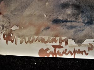Rudi Bierman - 1960 -Gesigneerde expressionistische Aquarel "Circus in Antwerpen" kopen? Bied vanaf 32!