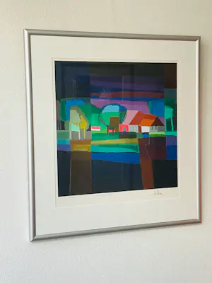 Ton Schulten - Boerenhoeve Nr. 115 - originele zeefdruk - ingelijst kopen? Bied vanaf 350!