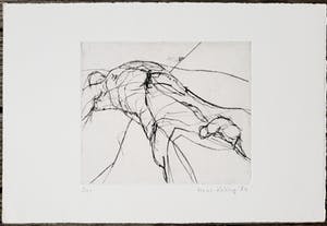 Hans Abbing - Liggend naakt, droge naald ets kopen? Bied vanaf 45!