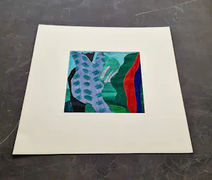 Johan Haanstra - “de Nieuwe Groep” papier collage en gouache "Warm II" gesigneerd ZELDZAAM! kopen? Bied vanaf 149!