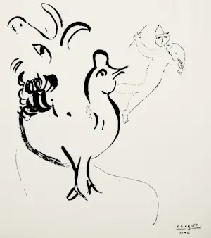 Marc Chagall - 2 farbige Lithographien "Derriere Le Miroir" von 1950 kopen? Bied vanaf 150!