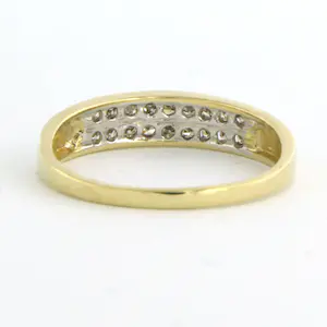 14k bicolour gouden ring bezet met briljant geslepen diamant 0.16 karaat kopen? Bied vanaf 190!