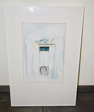 Ruud van der Beele - Gemengde techniek op papier - Abstract - Ingelijst kopen? Bied vanaf 20!