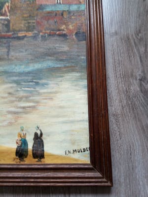 Niet of onleesbaar gesigneerd - Historisch oud stukje Delft. Schiedamsepoort. kopen? Bied vanaf 1!