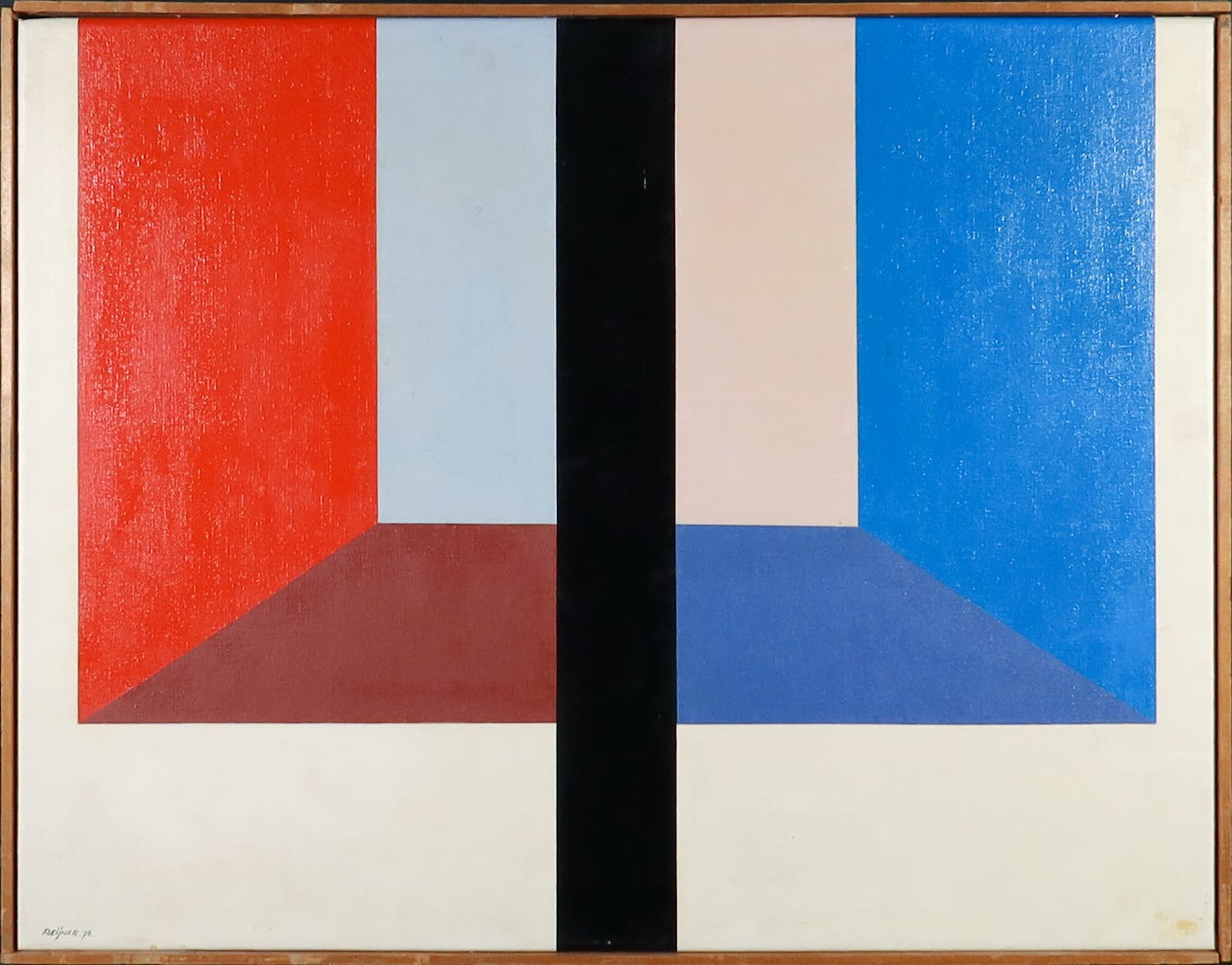 M. A. H. Reijner - Olieverf op doek, Compositie C - Ingelijst verkocht voor € 1!