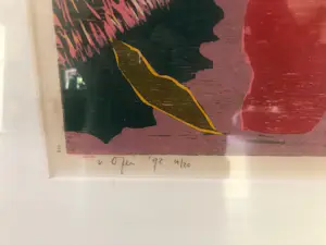 Vincent van Ojen - Komposition mit rosa Girlande kopen? Bied vanaf 125!