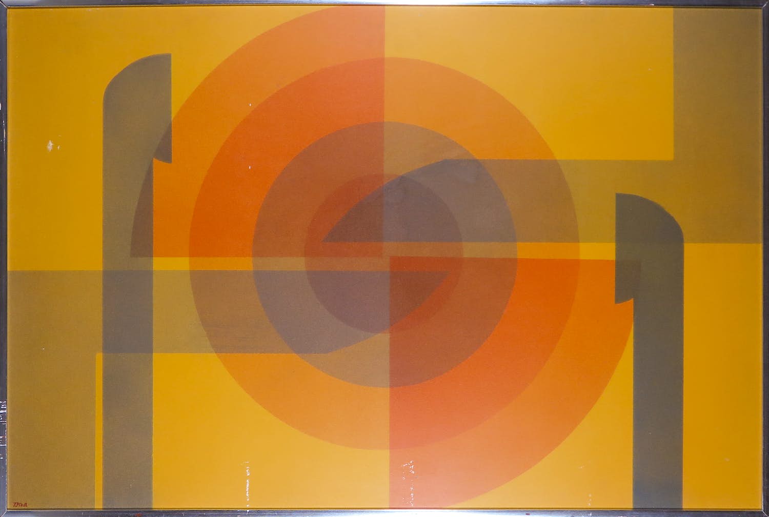 John Piket - Acryl op paneel, Communicatie - Ingelijst (Groot) kopen? Bied vanaf 1!