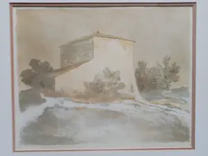 Mart Kempers - Verstild landschap met ruïne kopen? Bied vanaf 35!