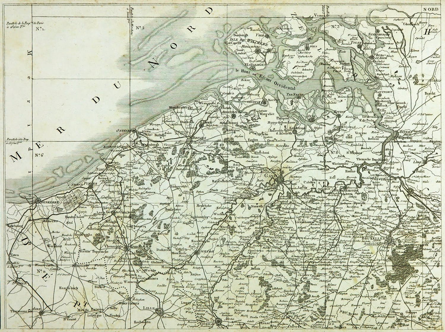 Louis Capitaine - Gravure, Zeeland en Vlaanderen verkocht voor € 35!
