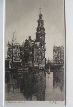 AcheterJohannes Josseaud - Ets, Munttoren te Amsterdam? Enchérissez de 35!