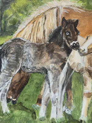 Harm Kamerlingh Onnes - Paarden in de wei in de lente kopen? Bied vanaf 425!