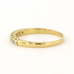 18k geelgouden ring met briljant geslepen diamant tot. 0.24ct – F/G - VS/SI kopen? Bied vanaf 210!