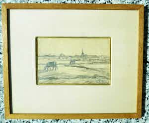 Kees van Dongen - Houtskooltekening waarschijnlijk einde 19e eeuw,gesigneerd verkocht voor € 650!