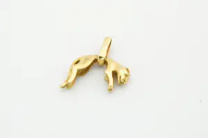 60 - Mooi gedetailleerde 18 karaats geel-gouden panter hanger - gekeurd kopen? Bied vanaf 180!