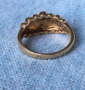 18K Goud - roodgouden ring met briljant geslepen diamant kopen? Bied vanaf 275!
