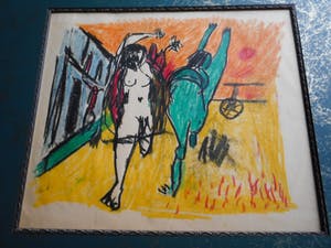 Metten Koornstra - 2 vluchtende naakten kopen? Bied vanaf 100!