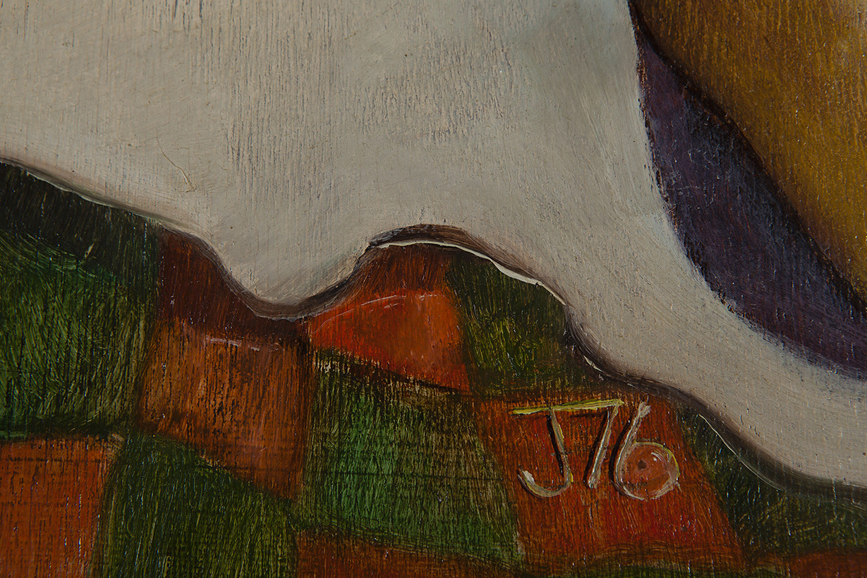 Jeroen Bal - De schilder en z'n model - Olieverf op paneel (hout) - BKR Het Bildt - 1976 kopen? Bied vanaf 10!