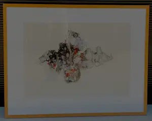 George aan de Wiel - Ingelijste olieverf: 'Serie rode planeet' - 1972 kopen? Bied vanaf 125!