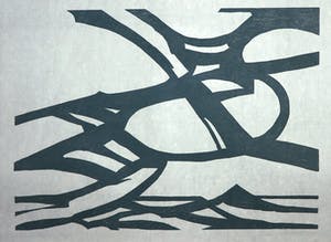 Paul Overhaus - Houtsnede op Japans papier, Lucht kopen? Bied vanaf 1!