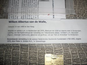 Willem van de Walle - Tekening van een pad met huizen en een vaart. kopen? Bied vanaf 25!