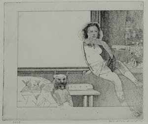 Pat Andrea - Ets, Zonder titel - Ingelijst kopen? Bied vanaf 40!