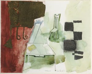 Maarten van der Laag - Gemengde techniek op papier, Boterham III - Ingelijst kopen? Bied vanaf 20!