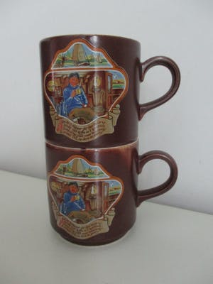 Villeroy en Boch - 8 stuks vintage mokken / Douwe Egberts kopen? Bied vanaf 50!