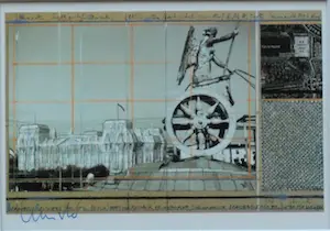Christo - Collage Reichstag Berlin - 1995 - handgesigneerd -ready to frame kopen? Bied vanaf 85!