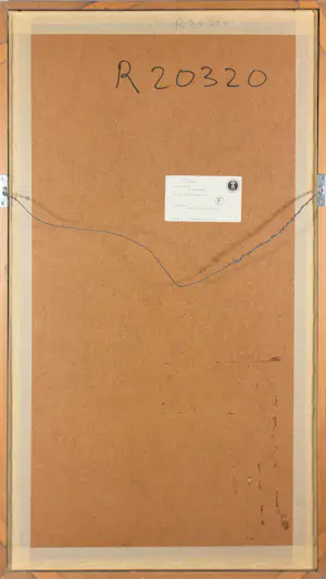 Johan Barendsma - Olieverf op hardboard, Rood landschap - Ingelijst kopen? Bied vanaf 50!