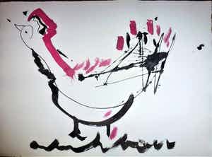 Anton Heyboer - De oervogel . verkocht voor € 300!