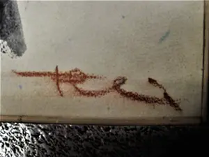 Felix van de Beek - vroeg (figuratief) Jaren 60 Gouache/Inkt "de marktvrouw" in fraaie lijst! kopen? Bied vanaf 89!