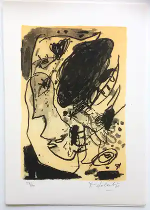 Kees Salentijn - LITHO PARA MARIA MONTSERRAT Handgesigneerd. verkocht voor € 45!