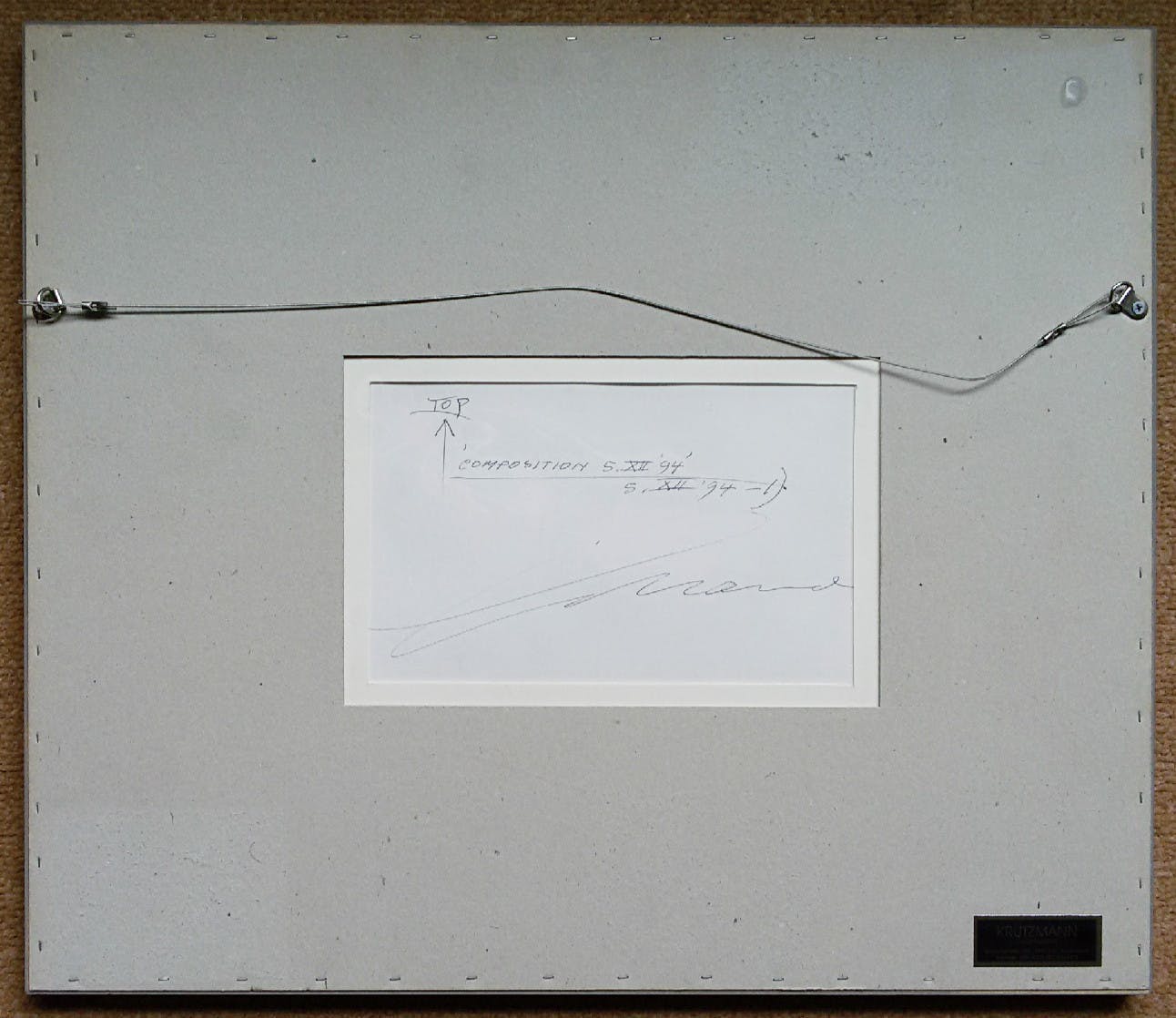 Eugene Brands - Abstracte compositie, gouache (mooi ingelijst) kopen? Bied vanaf 1250!