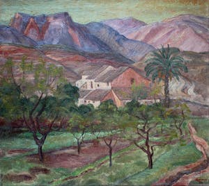 Harmen Meurs - olieverf op doek: de vallei - 1956 kopen? Bied vanaf 395!