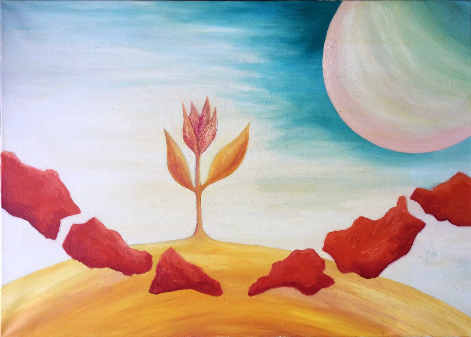 Jaap Zwart - Surrealistische landschap | olieverf op doek kopen? Bied vanaf 1!