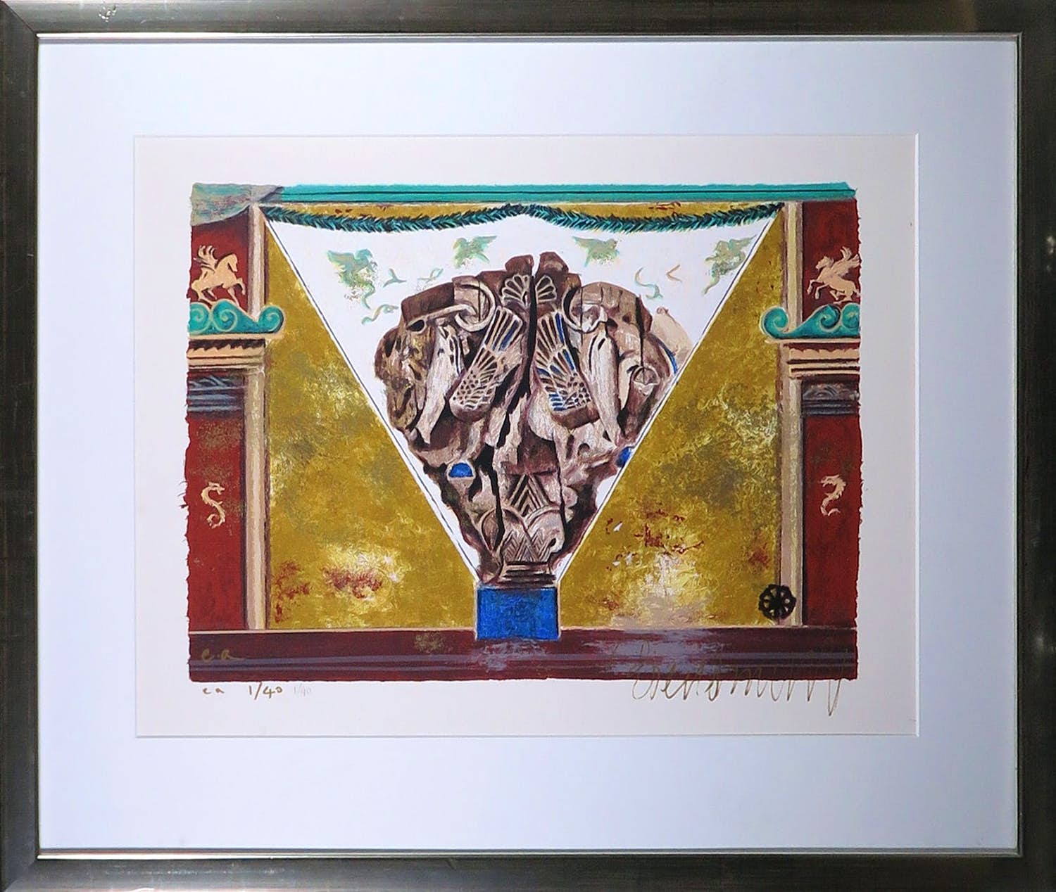 Gerti Bierenbroodspot - Zeefdruk, Fresco - Ingelijst (Groot) verkocht voor € 1!