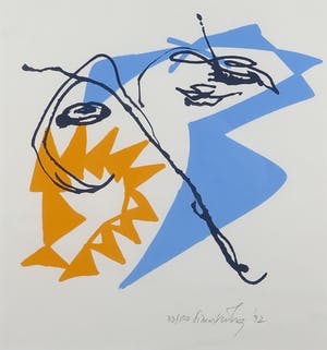 Simon Vinkenoog - Zeefdruk, Zonder tiel - Ingelijst kopen? Bied vanaf 100!