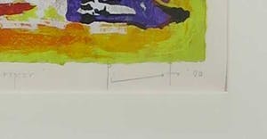 Piotr Konkel - Zeefdruk, Stad achter de duinen - Ingelijst kopen? Bied vanaf 1!