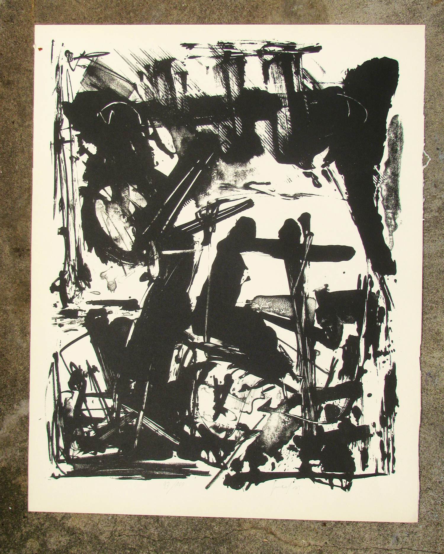Emilio Vedova - OHNE TITEL verkocht voor € 200!