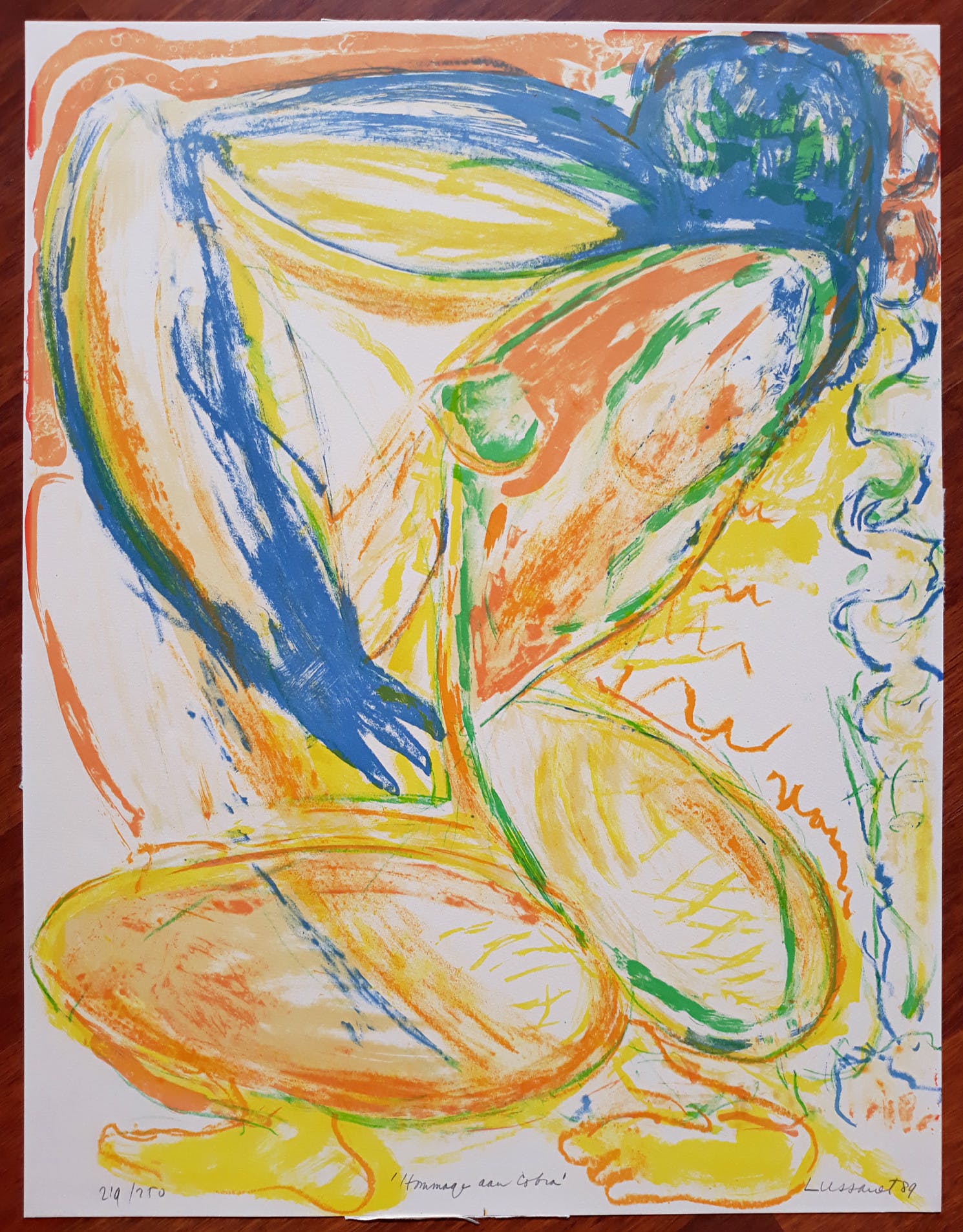 Paul de Lussanet - Hommage aan Cobra, litho kopen? Bied vanaf 60!