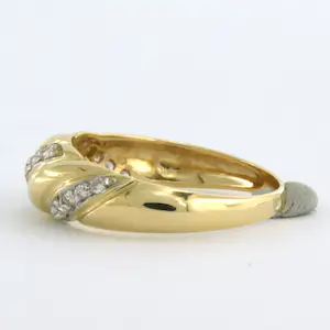 18k bicolor gouden ring met briljant geslepen diamanten tot. 0,20ct - G/H - SI kopen? Bied vanaf 285!