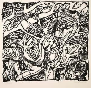 Rik van Iersel - Zeefdruk, Zonder titel verkocht voor € 1!