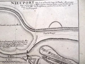 Niet of onleesbaar gesigneerd - J.B. Nolin - Nieuport ville forte et Port du Comté de Flandre (...) - ca. 1700 kopen? Bied vanaf 1!