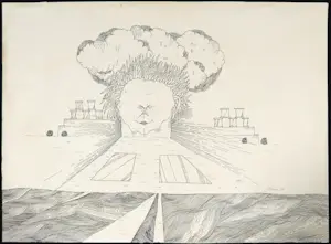 Leo Jinssen - Pentekening, Leeuw kopen? Bied vanaf 1!