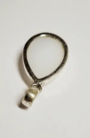 Nieuwe zilveren hanger met natuurlijke witte maansteen kopen? Bied vanaf 55!
