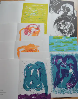 Hugo Claus - "FUGA" Portfolio met acht haiku's en litho's. Compleet. kopen? Bied vanaf 300!