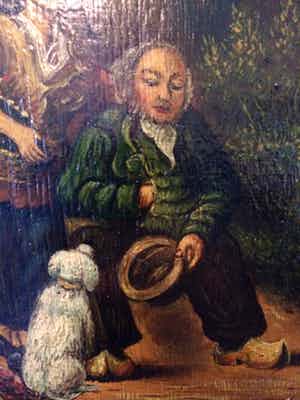 Niet of onleesbaar gesigneerd - Antiek prentje verkocht voor € 10!