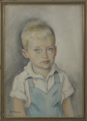 Bruno Di Sopra - Aquarel, Kindje - Ingelijst kopen? Bied vanaf 1!