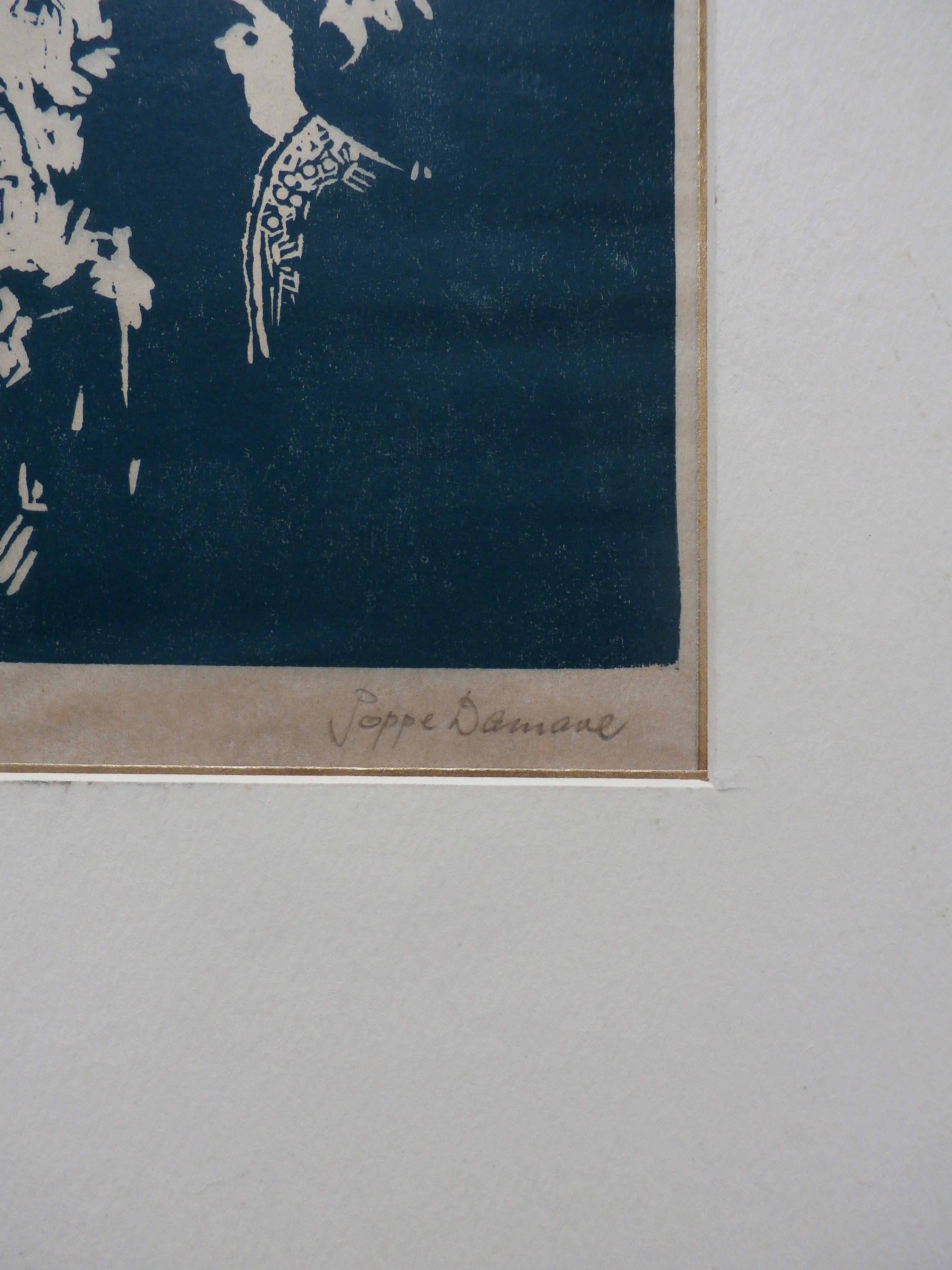 Poppe Damave - linosnede: het gerucht kopen? Bied vanaf 45!